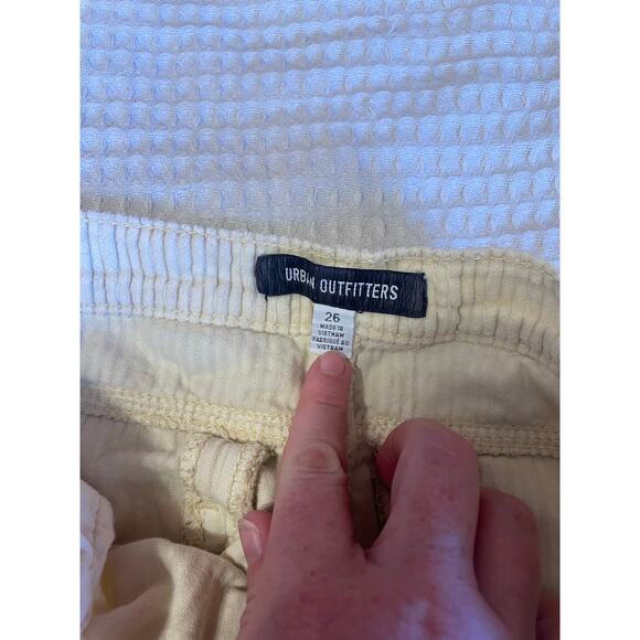 Urban Outfitters Cream Corduroy Y2K Street Style Women’s Cargo Pants Size 26 - Picture 12 of 13